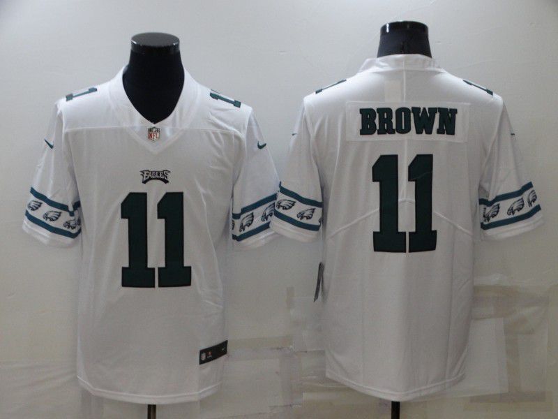 Men Philadelphia Eagles #11 Brown White 2022 Nike Team Logo Cool Edition NFL Jerseys->philadelphia eagles->NFL Jersey